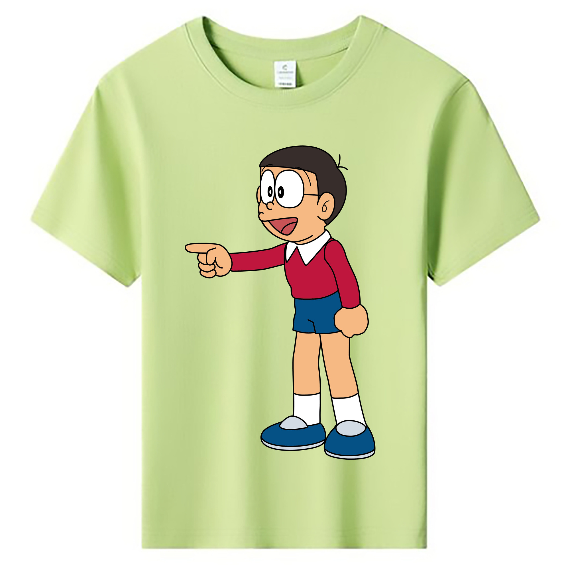 （画像用） ドラえもん 野比 のび太 Doraemon Nobita Nobi 綿100％キッズTシャツ（フロントプリント）